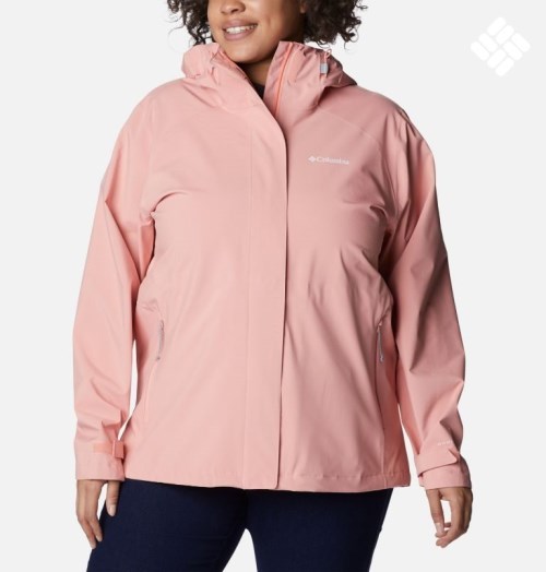 Women's Columbia Earth Explorer Shell Jackets Coral | Plus Size CA-CL168